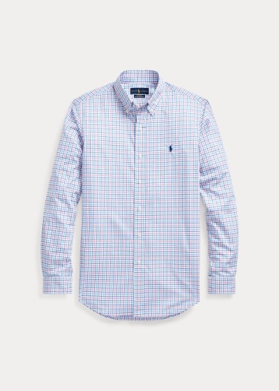 Men's Polo Ralph Lauren Plaid Poplin Shirts | 192765ICZ